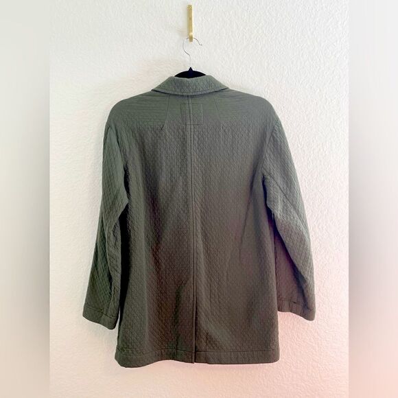 Madewell Diamond Jacquard Shaw oversized Blazer in army green XXS. NWT - Picture 4 of 7